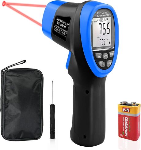Temperature Gun, INFURIDER YF-1500C Infrared Thermometer Gun, -58℉~2732F Laser Thermometer Gun, NCV Digital Infrared Thermometer 30:1 High IR Temp Gauge Pyrometer with Color LCD Screen Max/Min Alarm in Saudi Arabia
