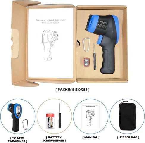 Temperature Gun, INFURIDER YF-1500C Infrared Thermometer Gun, -58℉~2732F Laser Thermometer Gun, NCV Digital Infrared Thermometer 30:1 High IR Temp Gauge Pyrometer with Color LCD Screen Max/Min Alarm in Saudi Arabia