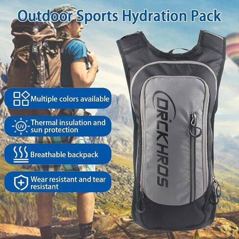 Hydration Pack,Large Capacity Backpack,Lightweight Hydration Backpack for Men Women,Hydration Backpack with 2L Water Bladder for Hiking,Running,Cycling,Climbing,Camping in Saudi Arabia