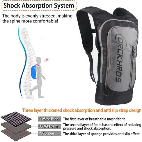 Hydration Pack,Large Capacity Backpack,Lightweight Hydration Backpack for Men Women,Hydration Backpack with 2L Water Bladder for Hiking,Running,Cycling,Climbing,Camping in Saudi Arabia