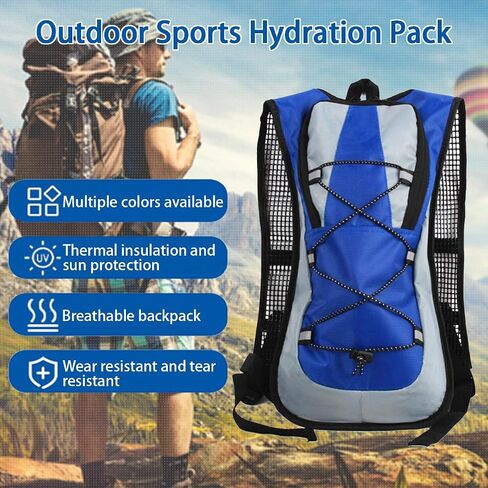 Hydration Pack,Large Capacity Backpack,Lightweight Hydration Backpack for Men Women,Hydration Backpack with 2L Water Bladder for Hiking,Running,Cycling,Climbing,Camping in Saudi Arabia