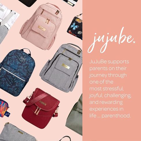 Jujube Diaper Bag, Machine Washable Travel Backpack with, Adjustable Straps & 2 Pockets for Baby Bottles, Diapers, Pacifier, Snacks, and Daily Essentials, Blush Chromatics in Saudi Arabia