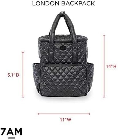 7AM London Baby Diaper Bag – Multifunctional Travel Backpack with Stroller Hooks & Adjustable Shoulder Straps, Baby Essentials, Water Repellent, With Diaper Changing Pad | (Evening Green) in Saudi Arabia