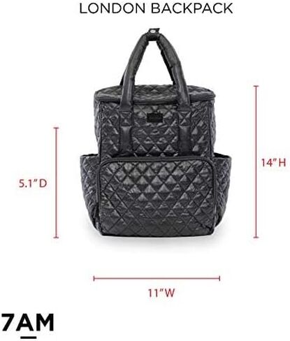 7AM London Baby Diaper Bag – Multifunctional Travel Backpack with Stroller Hooks & Adjustable Shoulder Straps, Baby Essentials, Water Repellent, With Diaper Changing Pad | (Evening Green) in Saudi Arabia