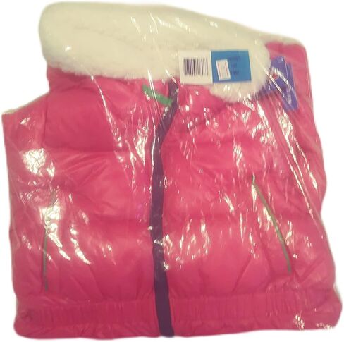 LITTLE GIRLS PEPLUM PUFFER COAT(polyester,pink) in Saudi Arabia