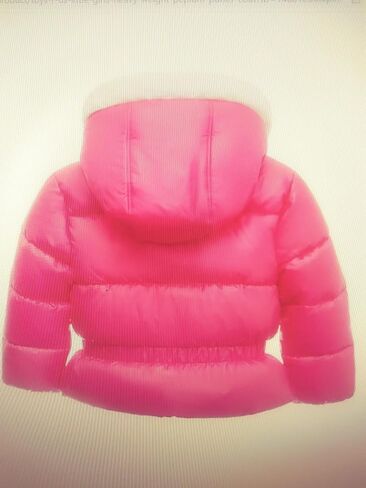 LITTLE GIRLS PEPLUM PUFFER COAT(polyester,pink) in Saudi Arabia