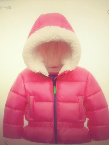 LITTLE GIRLS PEPLUM PUFFER COAT(polyester,pink) in Saudi Arabia