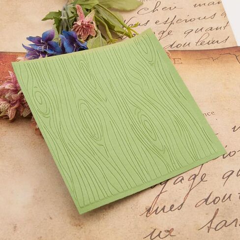 مجلد النقش البلاستيكي (6 بوصة × 6 بوصة | أجزاء الحبوب) مصنوعات ورقية انطباعات بلاستيكية مزخرفة لصنع البطاقات سكرابوكينغ in Kuwait