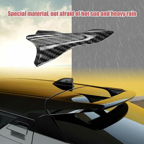 Augeny 10 PCS Car Fin Tail Diffuser, Universal Roof Diffuser Spoiler, Car Shark Fin Antenna Kit with Selfadhesive Tapes, Vehicle Exterior Decor Accessories Stickers for Most Cars (Black) in Saudi Arabia