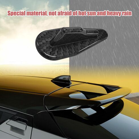 Augeny 10 PCS Car Fin Tail Diffuser, Universal Roof Diffuser Spoiler, Car Shark Fin Antenna Kit with Selfadhesive Tapes, Vehicle Exterior Decor Accessories Stickers for Most Cars (Black) in Saudi Arabia