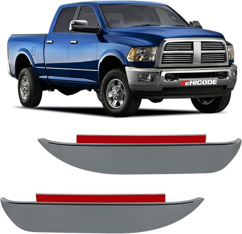 ملحقات شاحنة واقي المطر بمرآة جانبية من VEHICODE لسيارة Dodge Ram 1500 2009-2018 و2500/3500 2010-2018 غطاء مرآة الرؤية الخلفية المقاوم للمطر 2017 2016 2015 2014 2013 2012 2011 2010 (عبوتان) in Saudi Arabia