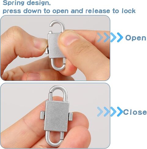 Abeillo 5PCS Zipper Locks Anti Theft, Zipper Clip Theft Deterrent, Newly Upgraded Zipper Puller Side-Opening Double-Button Zipper Lock Closed, Anti-Theft Zipper Clip for Backpacks Suitcases Purses in Kuwait