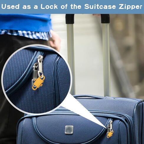 Abeillo 5PCS Zipper Locks Anti Theft, Zipper Clip Theft Deterrent, Newly Upgraded Zipper Puller Side-Opening Double-Button Zipper Lock Closed, Anti-Theft Zipper Clip for Backpacks Suitcases Purses in Kuwait