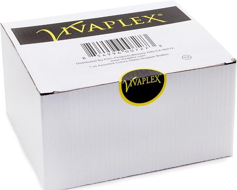 Vivaplex، 12، ألوان متنوعة، زجاجات زجاجية سعة 1 أونصة، مع قطارات زجاجية للعين in Kuwait