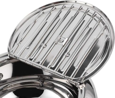 وعاء قلي البطاطس المقلية، وعاء مقلاة تيمبورا اليابانية العميقة، وعاء قلي من الفولاذ المقاوم للصدأ مع ميزان حرارة للمطبخ (كبير) in Kuwait