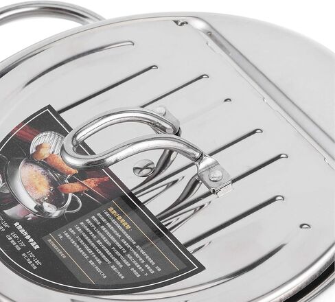 وعاء قلي البطاطس المقلية، وعاء مقلاة تيمبورا اليابانية العميقة، وعاء قلي من الفولاذ المقاوم للصدأ مع ميزان حرارة للمطبخ (كبير) in Kuwait