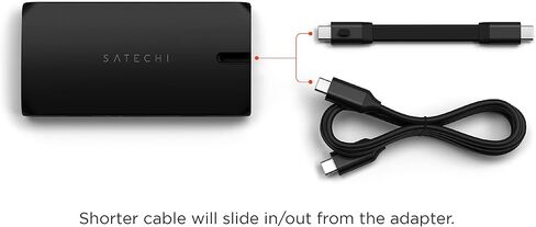 Satechi USB C Hub Multiport Adapter, USB C Docking Station 9 in 1, 4K HDMI, 100W USB C PD Charging, USB C Data, 2 USB-A, GbE, Micro/SD Card Readers, VGA, for MacBook, Windows - Black in Saudi Arabia