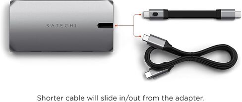 Satechi USB C Hub Multiport Adapter, USB C Docking Station 9 in 1, 4K HDMI, 100W USB C PD Charging, USB C Data, 2 USB-A, GbE, Micro/SD Card Readers, VGA, for MacBook, Windows - Black in Saudi Arabia