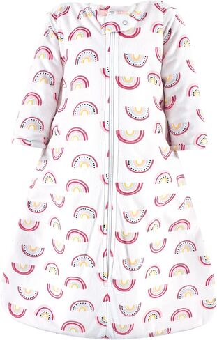 Hudson Baby Unisex Baby Long Sleeve Plush Faux Fur Sleeping Bag, Wearable Blanket, Modern Rainbow, 12-18 Months in Saudi Arabia
