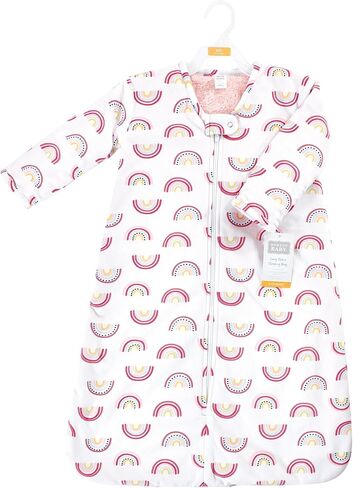 Hudson Baby Unisex Baby Long Sleeve Plush Faux Fur Sleeping Bag, Wearable Blanket, Modern Rainbow, 12-18 Months in Saudi Arabia