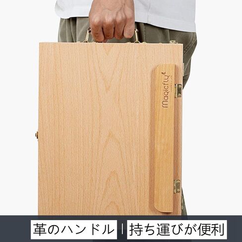 حامل الفن المحمول على سطح الطاولة من Magicfly للرسم، حامل حامل طاولة خشبي لسطح المكتب للرسم، الفنانين المبتدئين والطلاب البالغين، 5 قماش ولوحة طلاء واحدة، عيد الميلاد، هدية عيد ميلاد in Kuwait