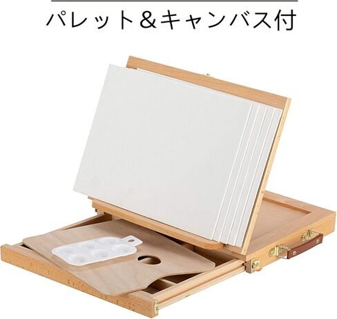 حامل الفن المحمول على سطح الطاولة من Magicfly للرسم، حامل حامل طاولة خشبي لسطح المكتب للرسم، الفنانين المبتدئين والطلاب البالغين، 5 قماش ولوحة طلاء واحدة، عيد الميلاد، هدية عيد ميلاد in Kuwait