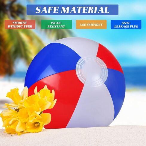 30 Pcs Patriotic Beach Ball Red White and Blue Inflatable Beach Balls 4th of July Party Favors 4-5 Inch 8-12 inch for Independence Day Birthday Pool Party Toys Summer Outdoor Activity Fun Gifts in Saudi Arabia