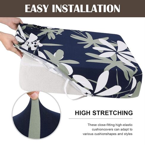 SearchI Stretch Printed Sofa Couch Cushion Covers Replacement Chair Cushion Slipcovers Sofa Seat Cover Furniture Protector Sofa Slipcover Soft with Elastic Bottom(Medium, Autumn Leaves) in Saudi Arabia