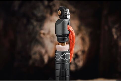 Exotac nanoSPARK Ultra-Compact Fire Starter with One-Handed Operation High-Spark Flint Wheel and Waterproof Storage Compartment Holds quickLIGHT Tinder and Up to 5 Replacement Flints in Kuwait