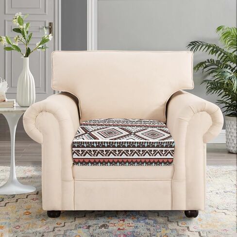 SearchI Stretch Printed Sofa Couch Cushion Covers Replacement Chair Cushion Slipcovers Sofa Seat Cover Furniture Protector Sofa Slipcover Soft with Elastic Bottom(Medium, Autumn Leaves) in Saudi Arabia
