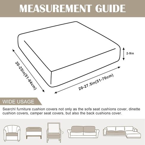 SearchI Stretch Printed Sofa Couch Cushion Covers Replacement Chair Cushion Slipcovers Sofa Seat Cover Furniture Protector Sofa Slipcover Soft with Elastic Bottom(Medium, Autumn Leaves) in Saudi Arabia
