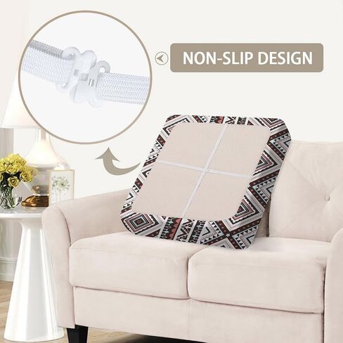 SearchI Stretch Printed Sofa Couch Cushion Covers Replacement Chair Cushion Slipcovers Sofa Seat Cover Furniture Protector Sofa Slipcover Soft with Elastic Bottom(Medium, Autumn Leaves) in Saudi Arabia