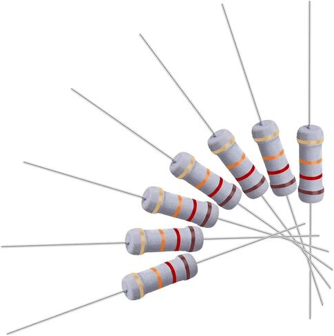uxcell 50Pcs 12K Ohm Resistor, 1W 5% Tolerance Metal Oxide Film Resistors, Axial Lead, Flame Proof for DIY Electronic Projects and Experiments in Saudi Arabia