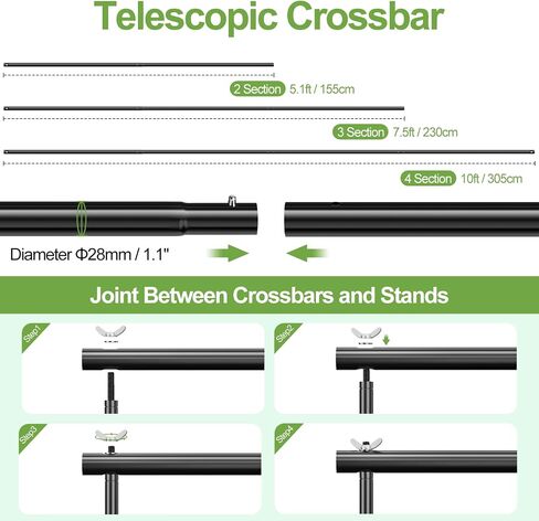 FUDESY Backdrop Stand Heavy Duty, 10x10ft Adjustable Pipe and Drape Stand in Kuwait