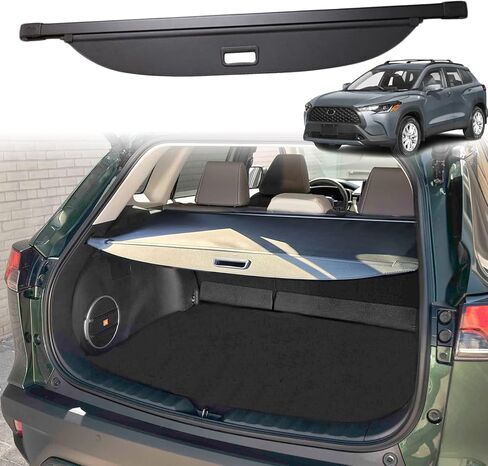Cargo Cover for Toyota Corolla Cross 2022 2023 Accessories, Leather Retractable Luggage Trunk Cover Security Cover Shield Shade for Corolla Cross Accessories(Not for Corolla) in Saudi Arabia