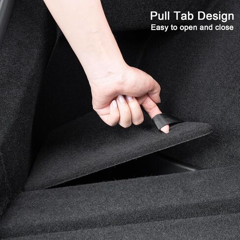 ل تسلا نموذج 3 هايلاند 2024 صندوق منظم الجذع مقاوم للماء الخلفي صندوق تخزين صغير صندوق جانبي مع غطاء السجاد الملحقات الداخلية 2 قطعة in Kuwait