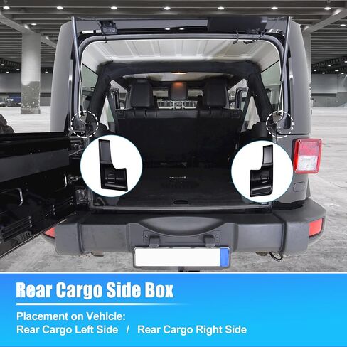 صندوق تخزين العجلة من X AUTOHAUX لسيارة Jeep Wrangler JL JLU 2018-2022، علبة تخزين منظم صندوق السيارة، صندوق جانبي للشحن الخلفي، صندوق توسيع البضائع، ملحقات السيارة الداخلية in Kuwait