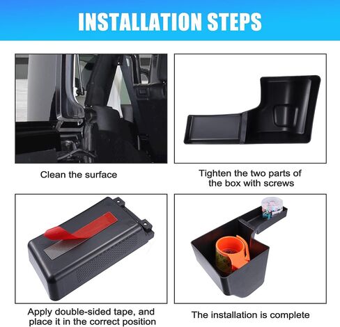 صندوق تخزين العجلة من X AUTOHAUX لسيارة Jeep Wrangler JL JLU 2018-2022، علبة تخزين منظم صندوق السيارة، صندوق جانبي للشحن الخلفي، صندوق توسيع البضائع، ملحقات السيارة الداخلية in Kuwait