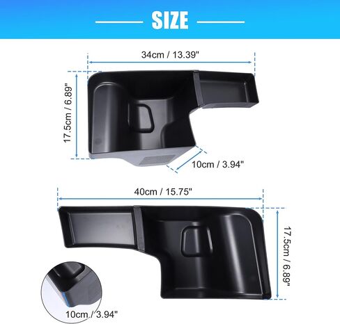 صندوق تخزين العجلة من X AUTOHAUX لسيارة Jeep Wrangler JL JLU 2018-2022، علبة تخزين منظم صندوق السيارة، صندوق جانبي للشحن الخلفي، صندوق توسيع البضائع، ملحقات السيارة الداخلية in Kuwait