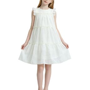Girls Tiered Tulle Dress Sleeveless Ruffle Dress for Toddler Girls Party Dress in Saudi Arabia