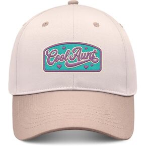 Cool Aunt Hat, Auntie Gift Ideas Trucker Hat for Women, Adjustable Cotton Embroidered Womens Baseball Caps,Beige in Saudi Arabia