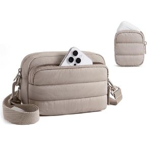 BAGSMART Small Crossbody Bags for Women, Puffer Purse with Cute Pouch, Hobo Shoulder Handbag for Daily Casual Travel Work in Kuwait