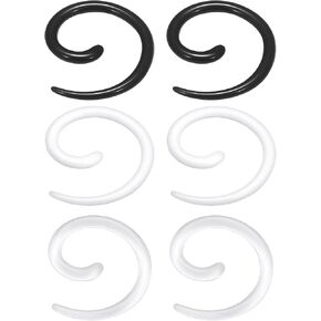 14-00G Ears Gauges Tunnels Plugs for Women Acrylic Spiral Snail Ear Gauge Septum Stretching Kit Earring Expander Stretcher Earrings Piercing Jewelry for Women Men in Saudi Arabia