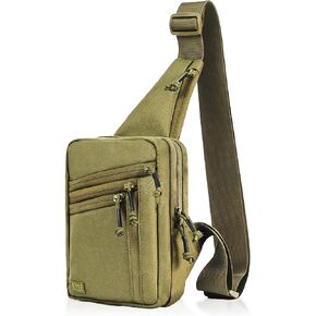 Jessie&James SwiftPack Tactical Nylon Sling Bag for Men, Quick-Draw CCW Crossbody Bag, EDC Mens Chest Bag for Outdoor in Kuwait
