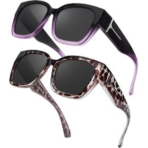 FIMILU Oversized Fit Over Sunglasses for Women, Polarized Trendy Ergonomics Sun Glasses High-Definition UV Protection 2Pack in Saudi Arabia