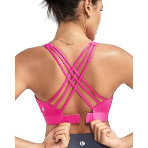 RUNNING GIRL Sports Bras for Women,Crisscross Back High Impact Sports Bra with Hook Closure Workout Supportive Bra in Saudi Arabia