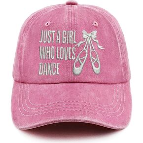Ballet Gifts for Women Girls Just a Girl Who Loves Dance Embroidered Baseball Cap in Saudi Arabia