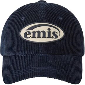 Corduroy Baseball Cap Logo Adjustable Unisex Casual Streetwear Hat Navy in Saudi Arabia