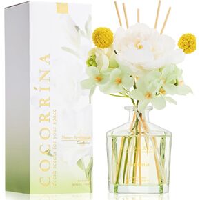COCORRÍNA Reed Diffuser - Sandalwood Rose 8.5 Fl.oz Flower Reed Diffuser Set with 8 Sticks, Home Fragrance Reed Diffuser for Home Bedroom Office Bathroom Shelf Decor (Master Collection) in Saudi Arabia