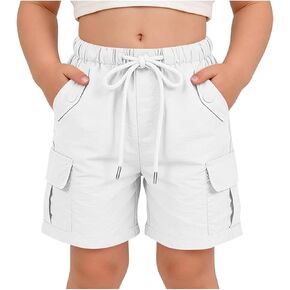 Girls Cargo Shorts Kids Bermuda Hiking Athletic Summer Casual Uniform Baggy Cargo Shorts with Pockets in Saudi Arabia